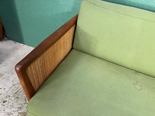 Divano Verde Peter Hvidt e Orla M ølgaard design danese vintage anni 60 [atk125] misure L. 164/230