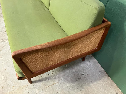 Divano Verde Peter Hvidt e Orla M ølgaard design danese vintage anni 60 [atk125] misure L. 164/230