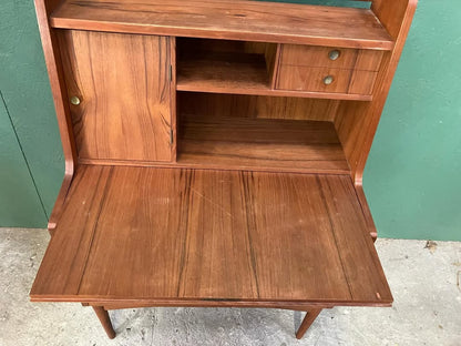 Scrittoio con flap e specchio interno design danese vintage anni 60 [atk72]
