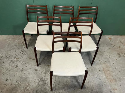 Sedie N.O. Moller "modello 71" design danese vintage anni 60 [atk129]