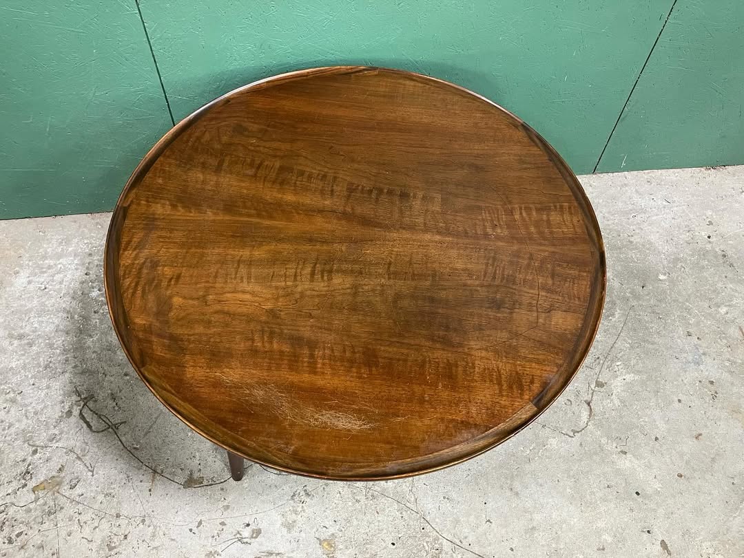 Tavolino rotondo Anton Kildenberg design danese vintage anni 50 [atk100] misure R.93