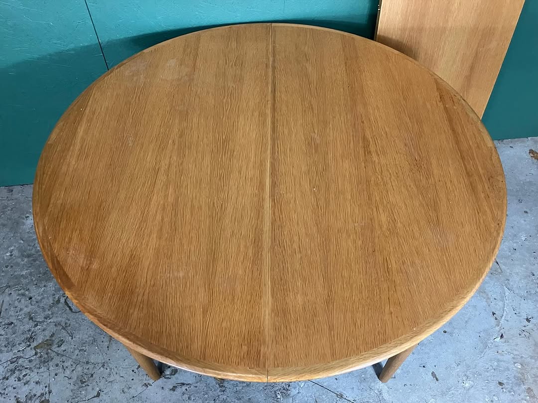 Tavolo tondo design Danese vintage anni 60 [atk132] misure R.120 C.220