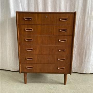 Cassettiera vintage design danese anni 60 [j42877] misure L.70 H.101 P.40