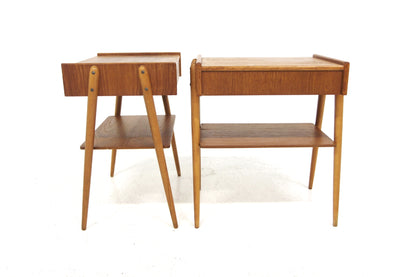 Comodini AB Carlström & Co Möbelfabrik design svedese vintage anni 60 [sw26182] misure L.45 H.52 P.32