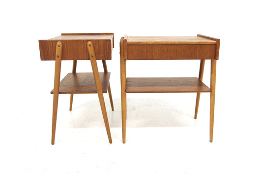 Comodini AB Carlström & Co Möbelfabrik design svedese vintage anni 60 [sw26182] misure L.45 H.52 P.32