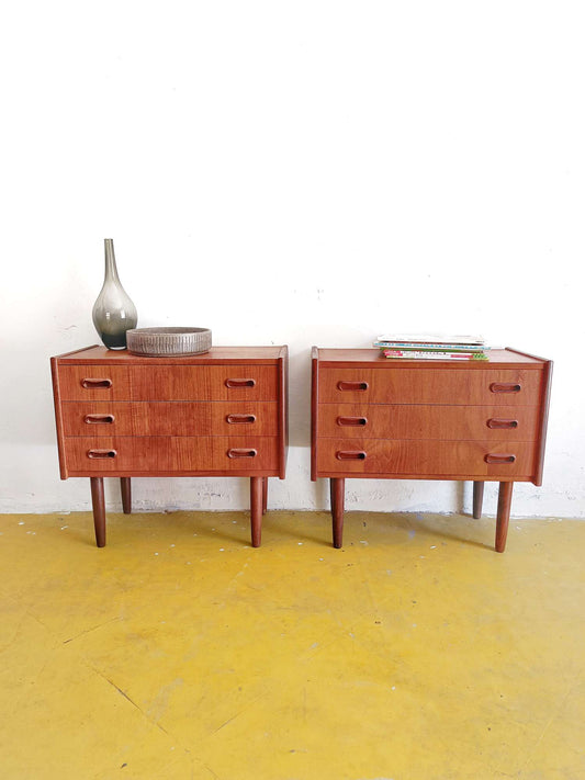 Comodini design danese vintage anni 50 [58j37130+1] misure L.60 H.54 P.30