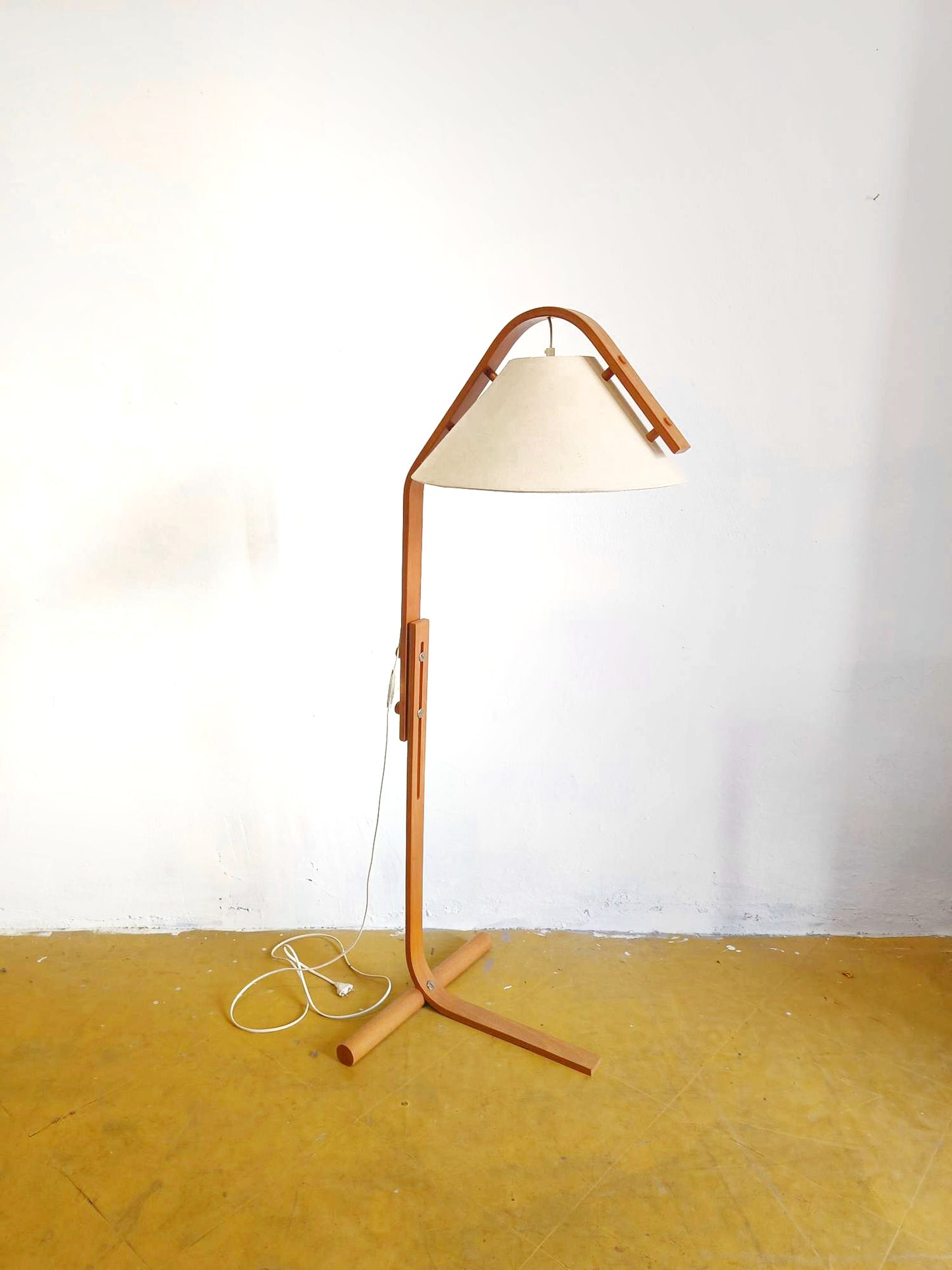 Lampada da terra Jan Wickelgren design svedese vintage anni 50 [84vt1] misure H.140 L.50 P.50