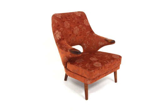 Poltrona design svedese vintage anni 50 [sw27235] misure L.70 H.89 P.74