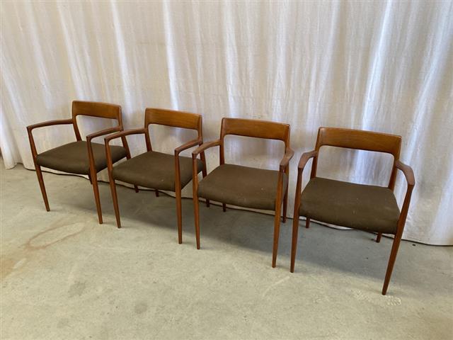 Poltroncine N. O. Møller vintage design danese anni 60 [j44013] misure su richiesta