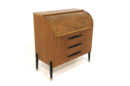 Scrittoio Bröderna Gustafssons Träindustri design svedese vintage anni 50 [sw26915] misure L.90 H.95 P.46
