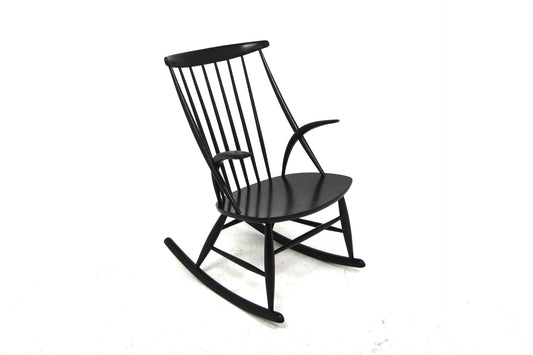 Sedia a dondolo "IW3" Illum Wikkelsø design danese vintage anni 60 [sw27008] misure L.58 H.91 P.74
