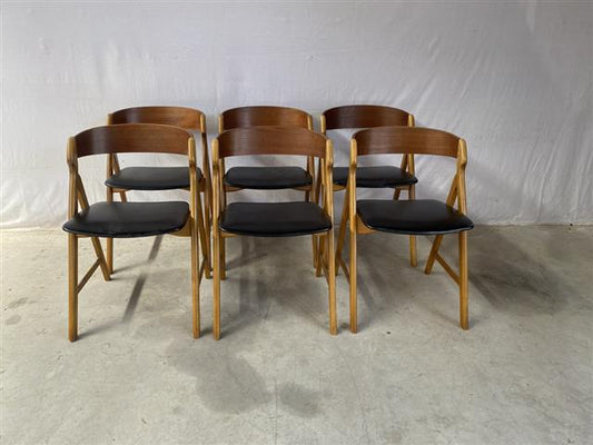 Sedie Henning Kjærnulf vintage design danese anni 60 [j43032] misure L.49 H.75 P.49