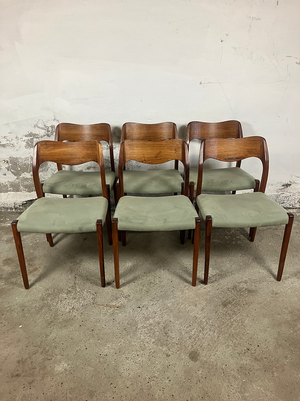 Sedie "Model 71" No Møller design danese vintage anni 60 [ck2006] misure da richiedere