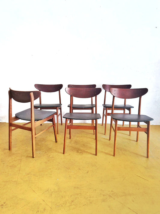 Sedie design danese vintage anni 50 [87j] * da ristoffare * misure L.45 H.78/45 P.45