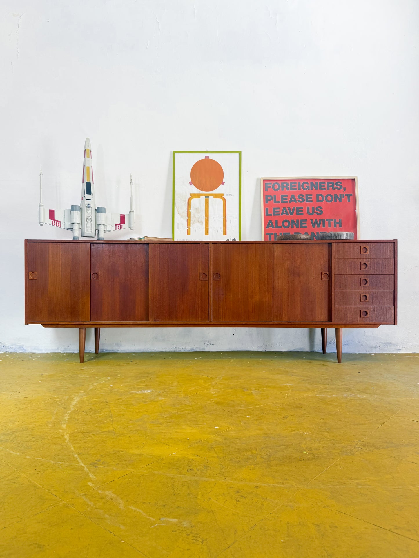 Sideboard design danese vintage anni 50 [91vnt1] misure L.242 H.84 P.42