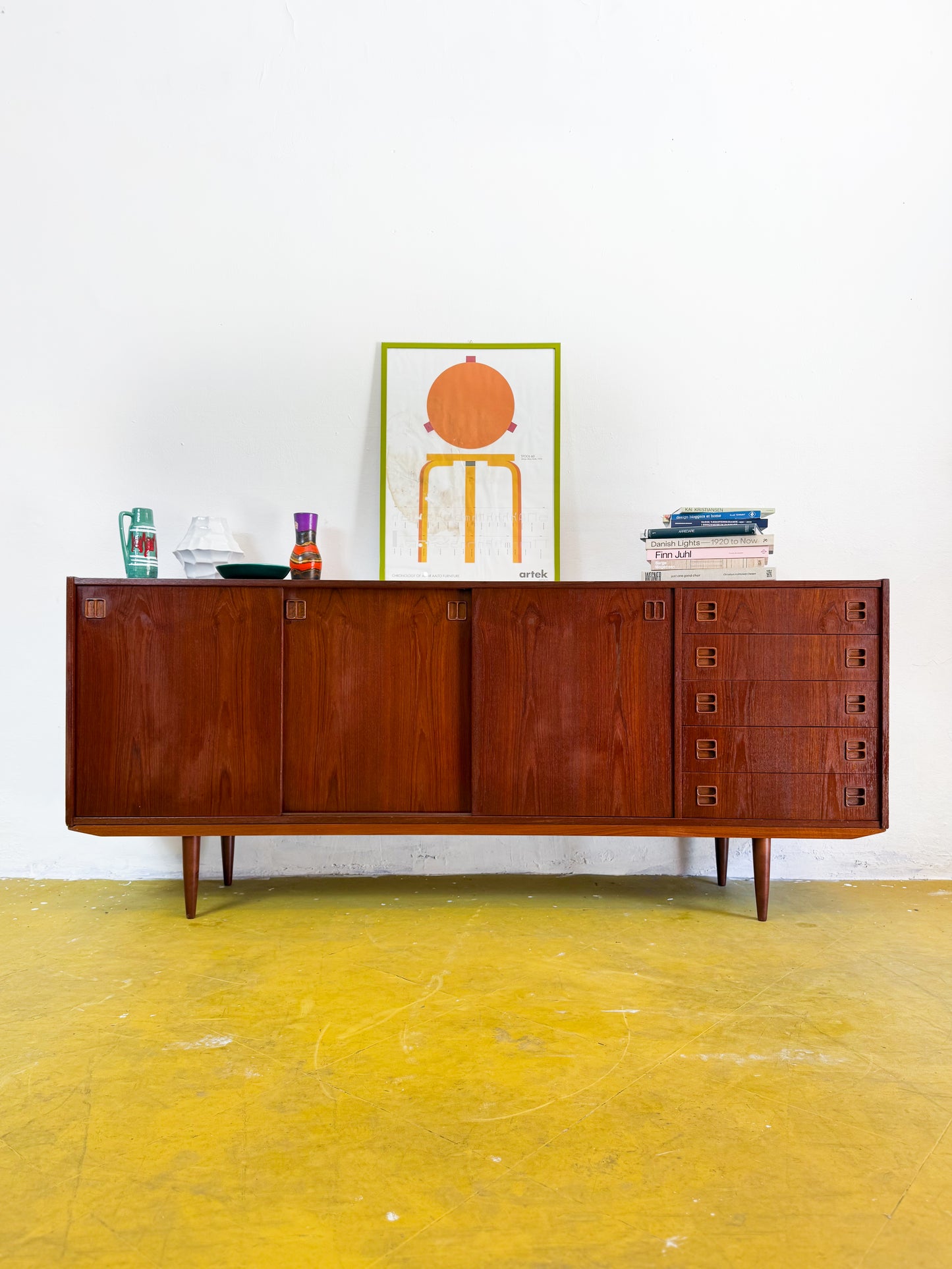 Sideboard vintage design danese originale anni 50 [68vc-2] misure L.200 H.84 P.43