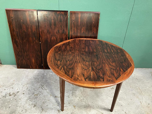 Tavolo rotondo design danese vintage anni 60 [atk97] misure L.115