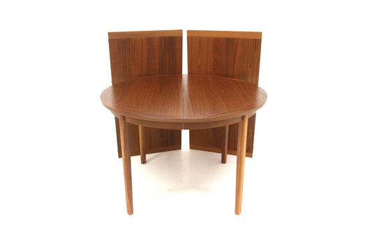 Tavolo rotondo design svedese vintage anni 60 [sw28176] misure L.110 +59 +59 H.74