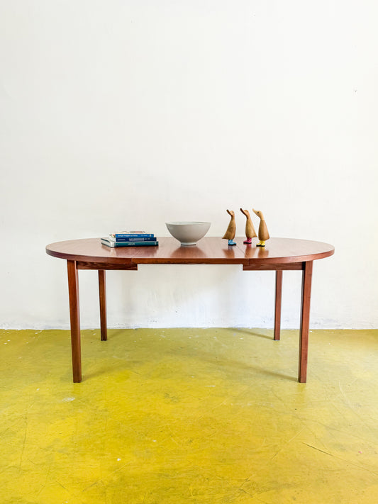 Tavolo tondo design danese vintage anni 60 [81sw25164] misure L.110+55 H.72