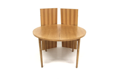 Tavolo tondo design svedese vintage anni 60 [sw24579] misure L.112 +45 +45 H.71,5