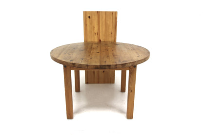 Tavolo tondo design svedese vintage anni 70 [sw26878] misure L.120+50 H.75