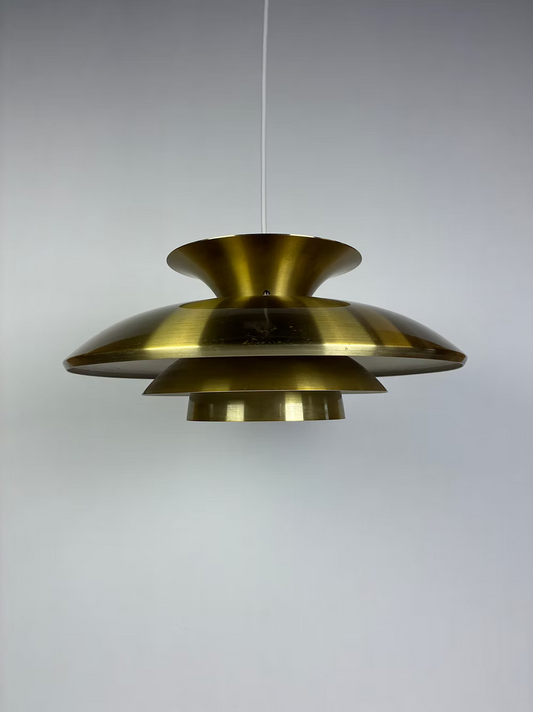 Lampada a sospensione ottone design danese vintage anni 50 
