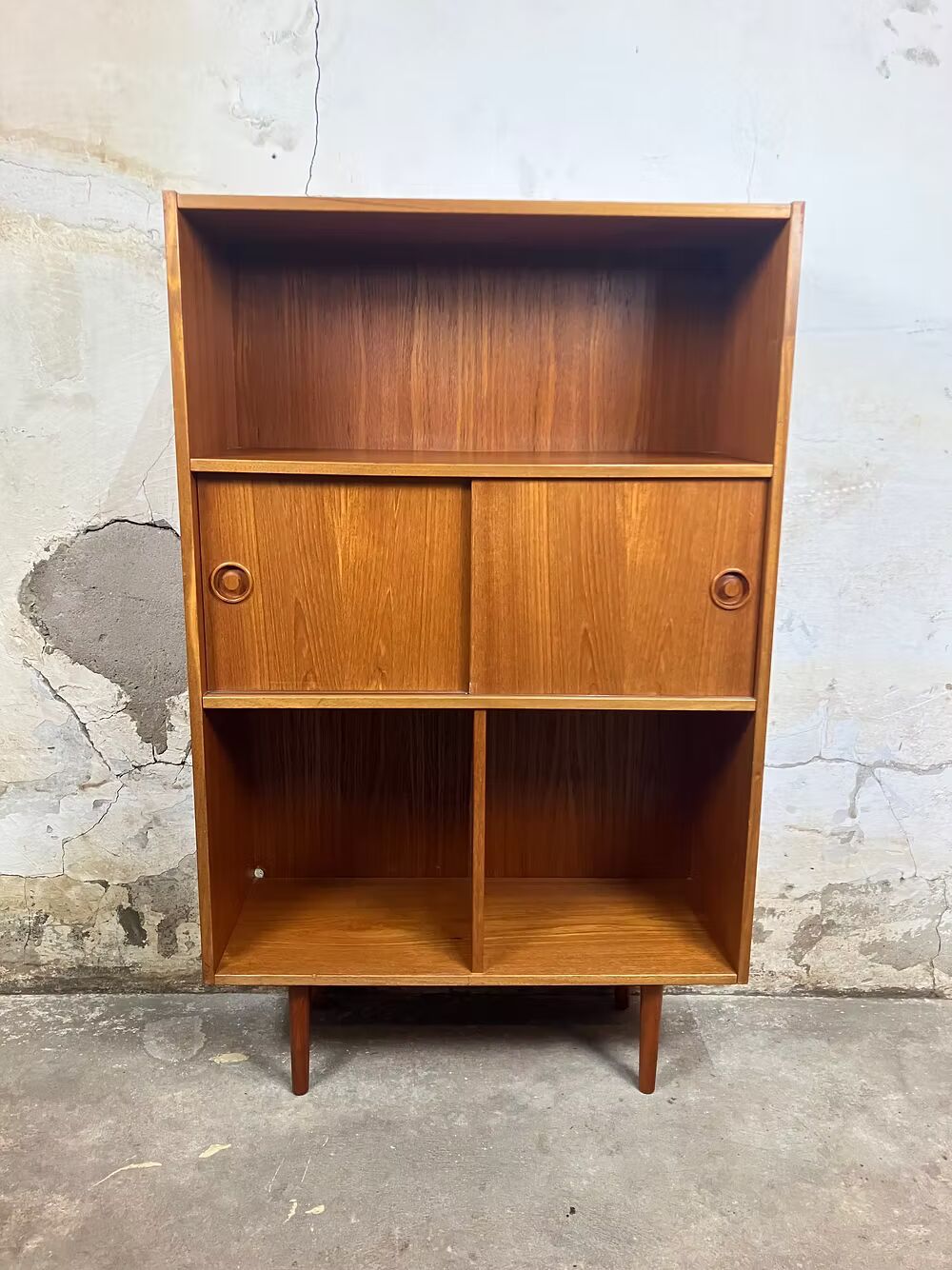 Libreria design danese vintage anni 50 [ck1920] misure L.80 H.129 P.32