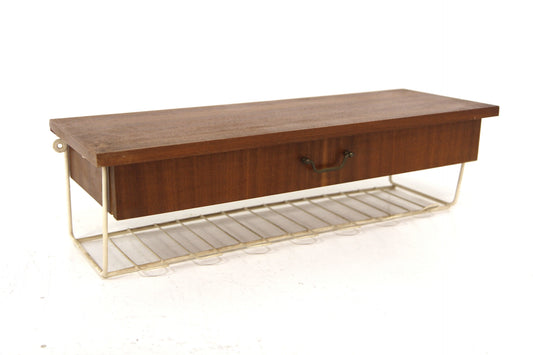 Mensola design svedese vintage anni 60 [sw27579] misure L.61 H.18 P.22