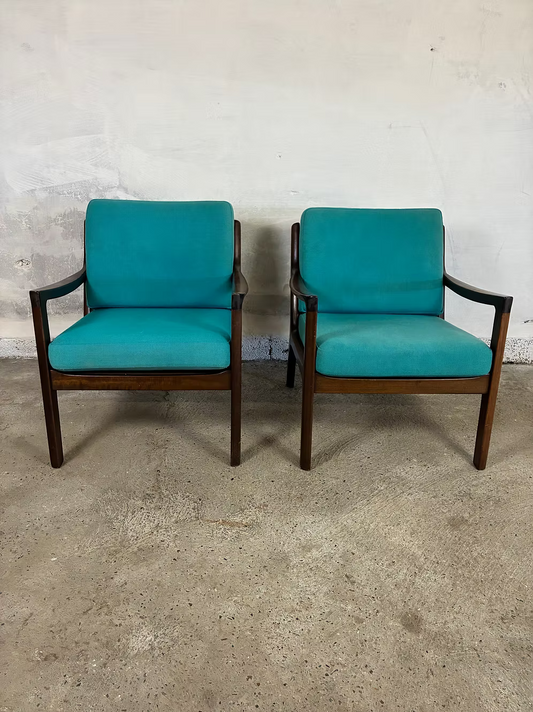 Ole Wanscher Coppia poltrone mod. Senator design danese anni 50 | ck2370
