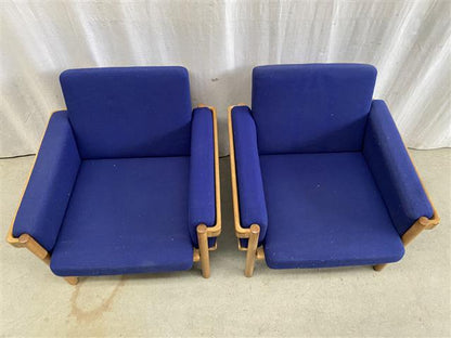 Poltrone coppia H. W, Klein design danese vintage [j44253]