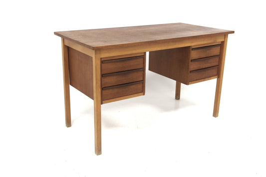 Scrivania design svedese teak faggio vintage anni 60 | sw28824