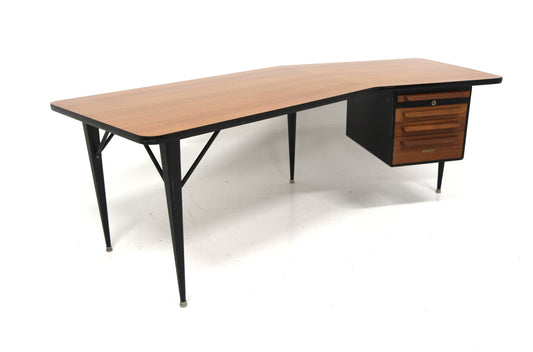 Scrivania design svedese vintage anni 50 [sw28115] misure L.218 H.73,5 P.86