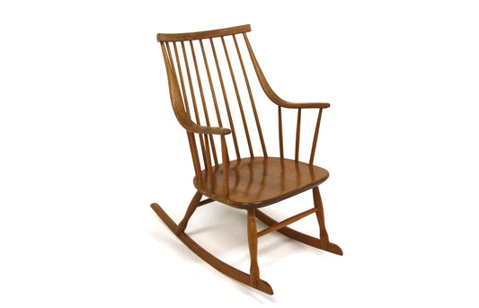 Sedia a dondolo "Grandessa" Lena Larsson design danese vintage anni 60 [sw27753] misure L.59 H.90 P.84