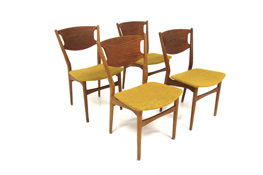 Sedie "No 4125" Edmund Jøgensen design danese vintage anni 60 [sw28047] misure L.49 H.83 P.55