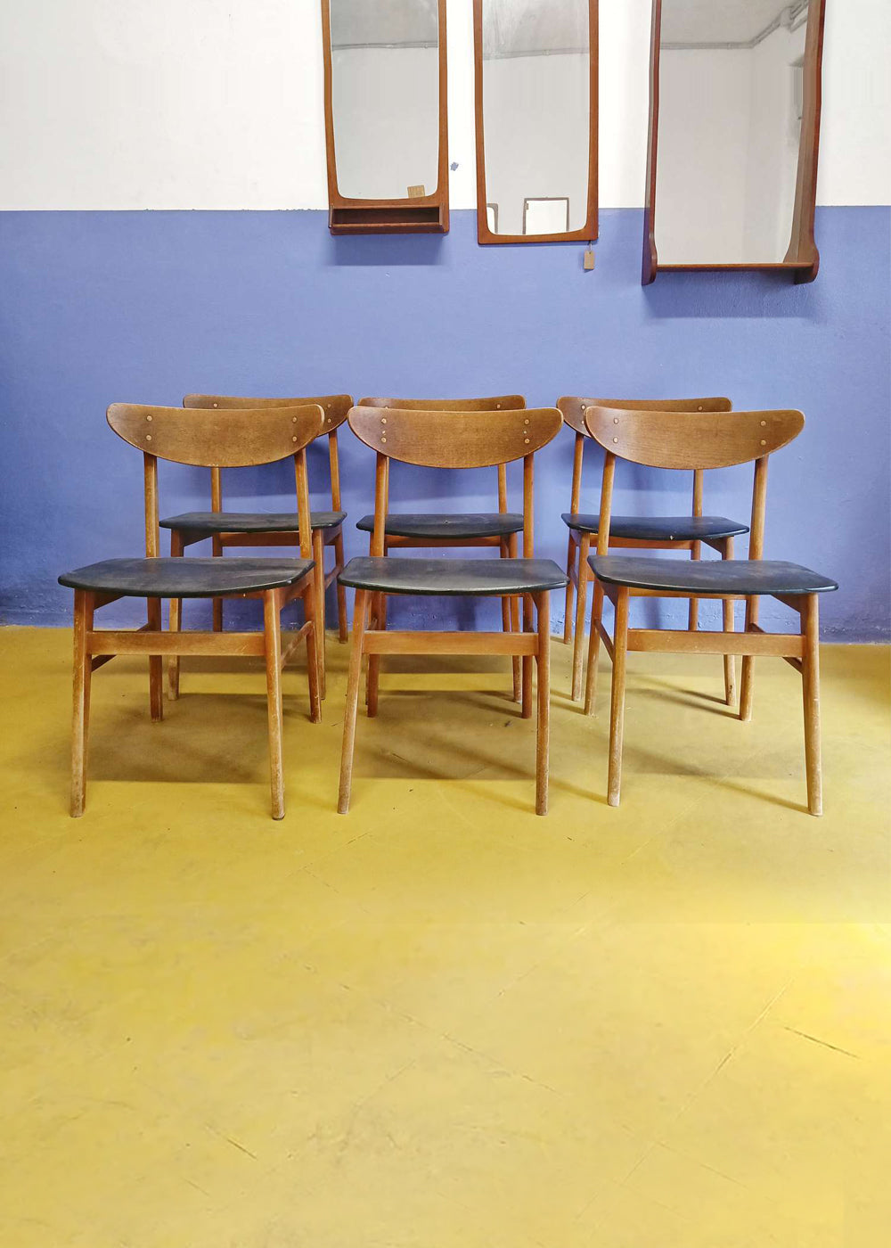 Sedie design danese vintage anni 50 [87j] * da ristoffare *