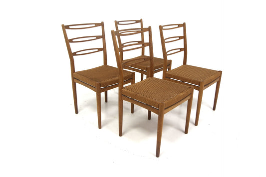 Sedie set 4 design danese anni 60 quercia | sw28818
