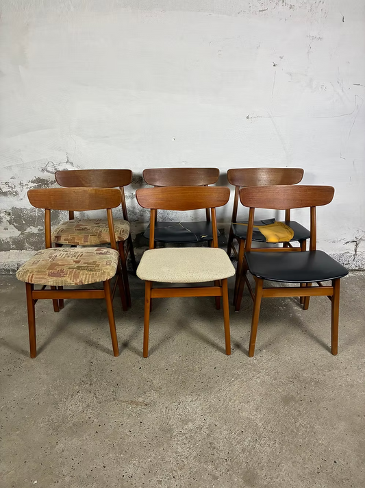 Set 6 Sedie Findahl design danese vintage anni 50 [ck2277]