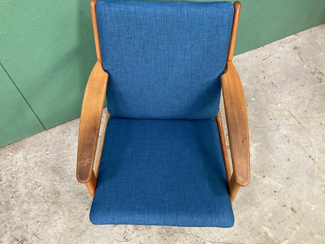 Poltrona "Model J55," Poul M. Volther vintage design danese anni 60 [atk34]