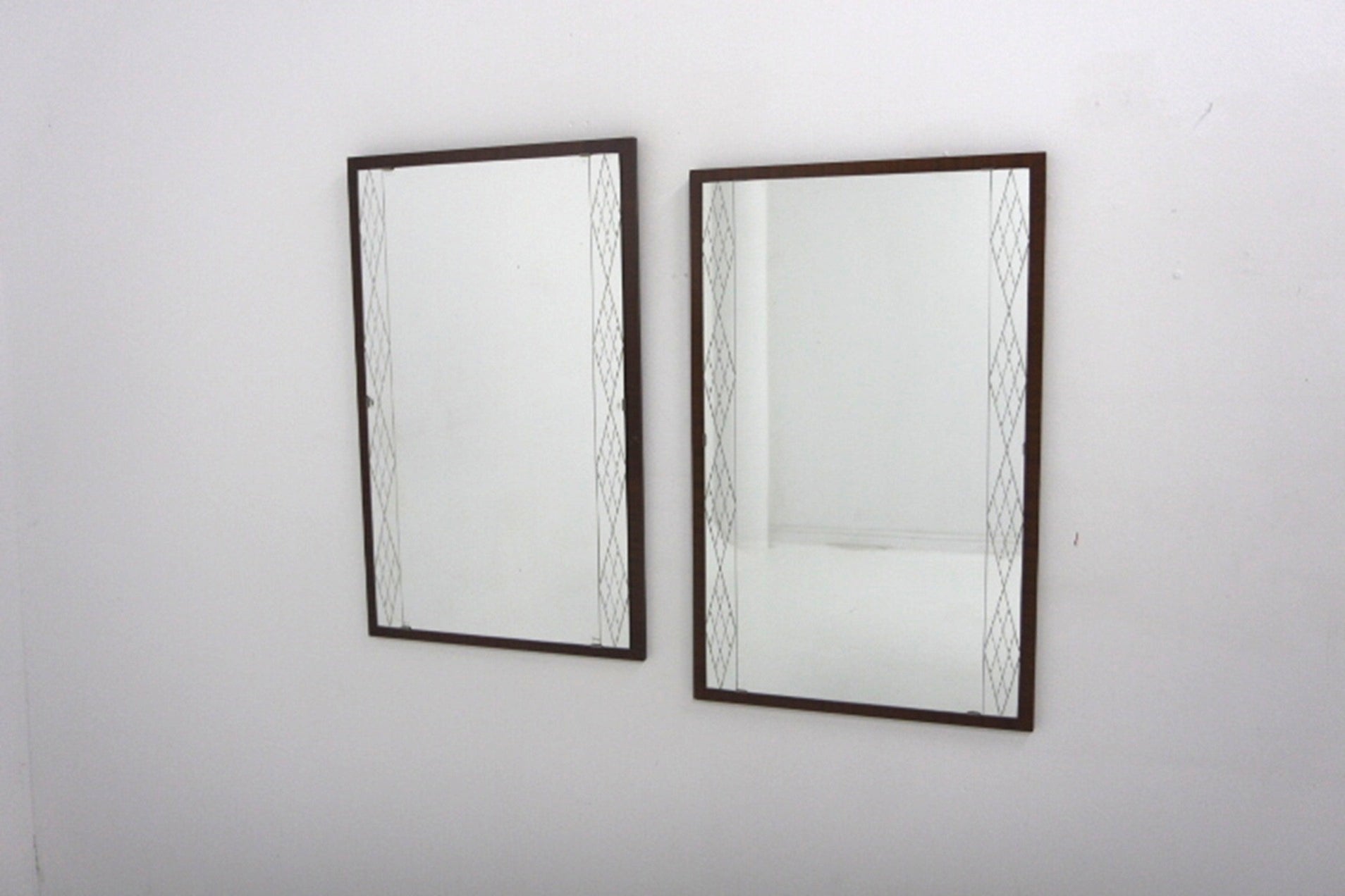 Specchi coppia Model 7224 Glas & Trä vintage design svedese anni 50