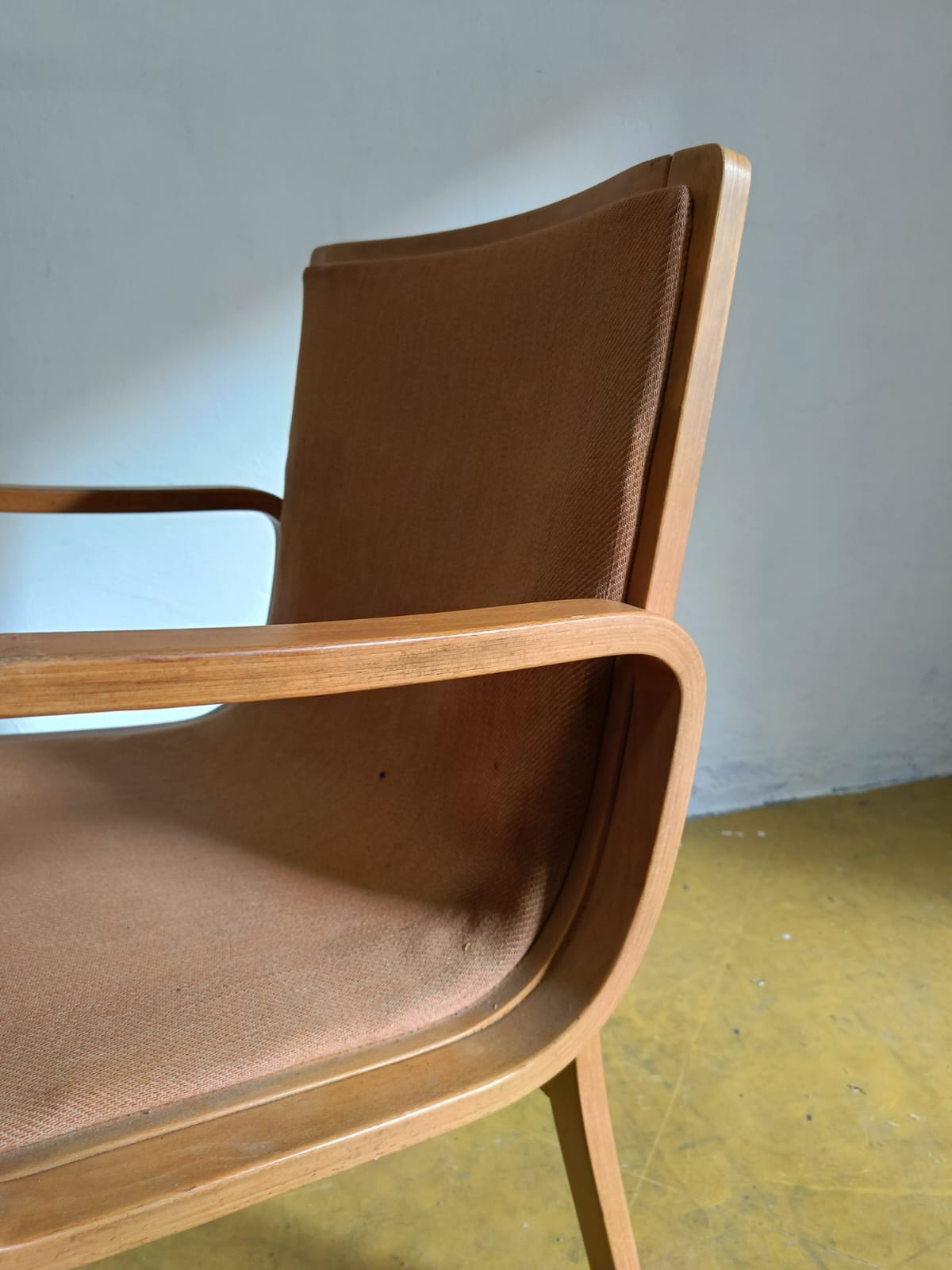 Etichetta originale JOC Made in Sweden by AB J.O. Carlsson Stads Vetlanda, poltrona vintage svedese anni 60, documentazione autentica