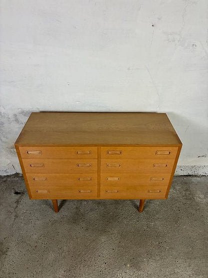 Cassettiera doppia quercia design danese anni 60 | 108cm | 99ck2425