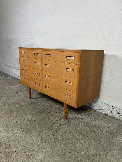 Cassettiera doppia quercia design danese anni 60 | 108cm | 99ck2425