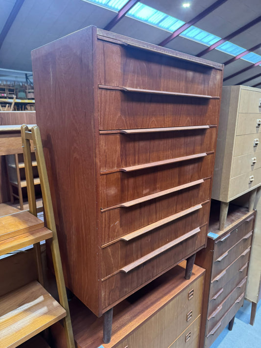 Cassettiera Danese Anni '60 Teak 7 Cassetti | 100st13
