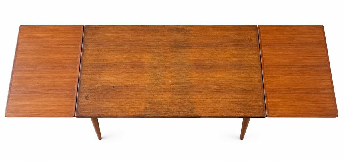 Tavolo rettangolare danese vintage Omann Jun | teak | prolunghe a scomparsa | 100vnt5