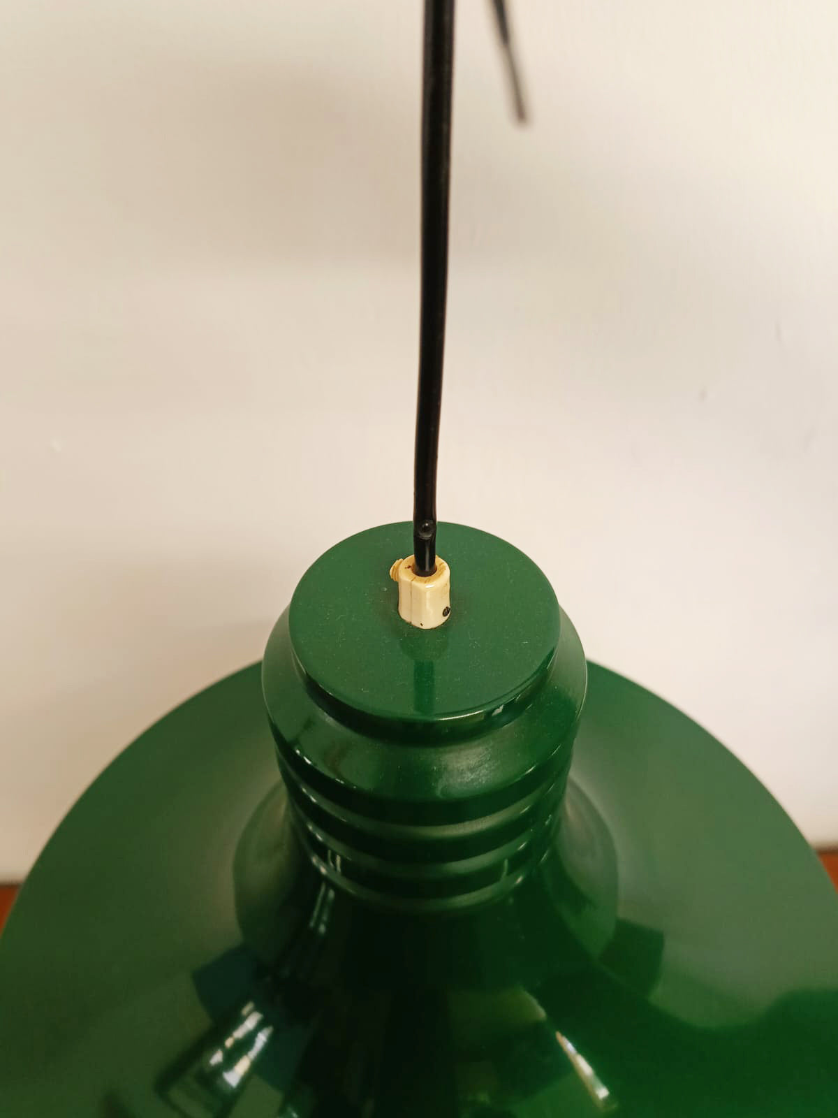 Lampada Sospensione Danese Anni '50 | Verde L.39 | Disco UFO