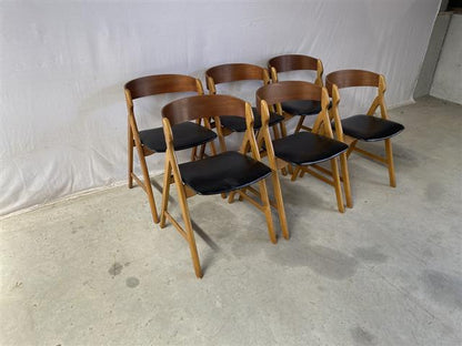 Sedie Henning Kjærnulf vintage design danese anni 60 [j43032] misure L.49 H.75 P.49