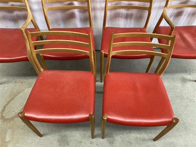Sedie N.O. Moller design danese vintage anni 50 [j41755]