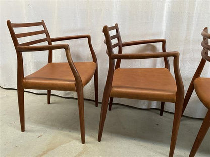 Sedie N.O. Møller vintage design danese anni 60 [j42636] misure da richiedere