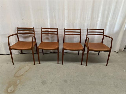 Sedie N.O. Møller vintage design danese anni 60 [j42636] misure da richiedere
