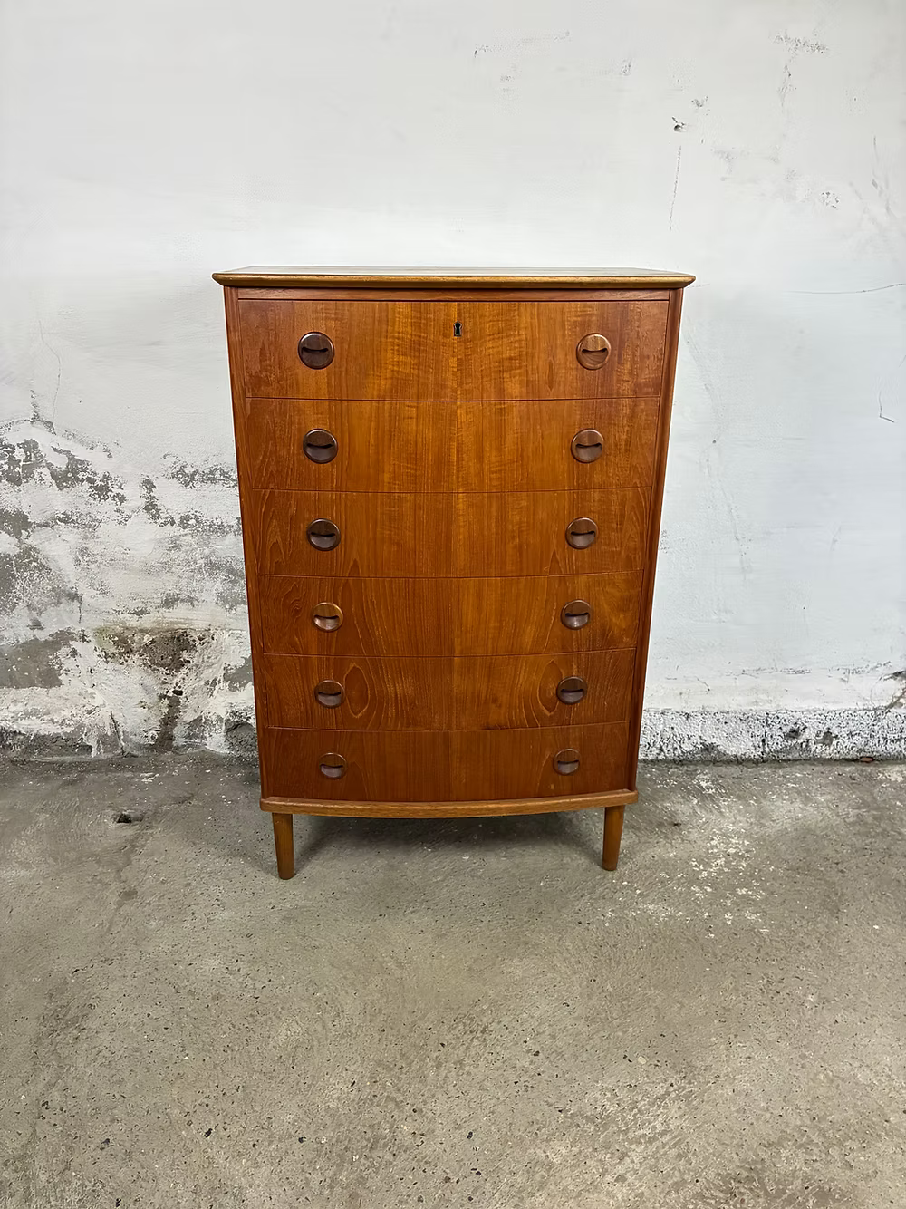 cassettiera teak 6 cassetti 111cm danese anni50